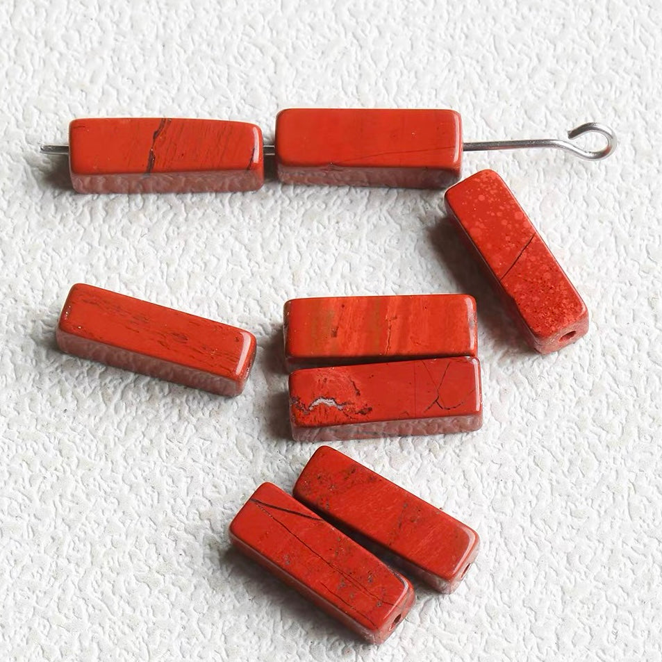 Vintage Square Tube Natural Stone Beaded String