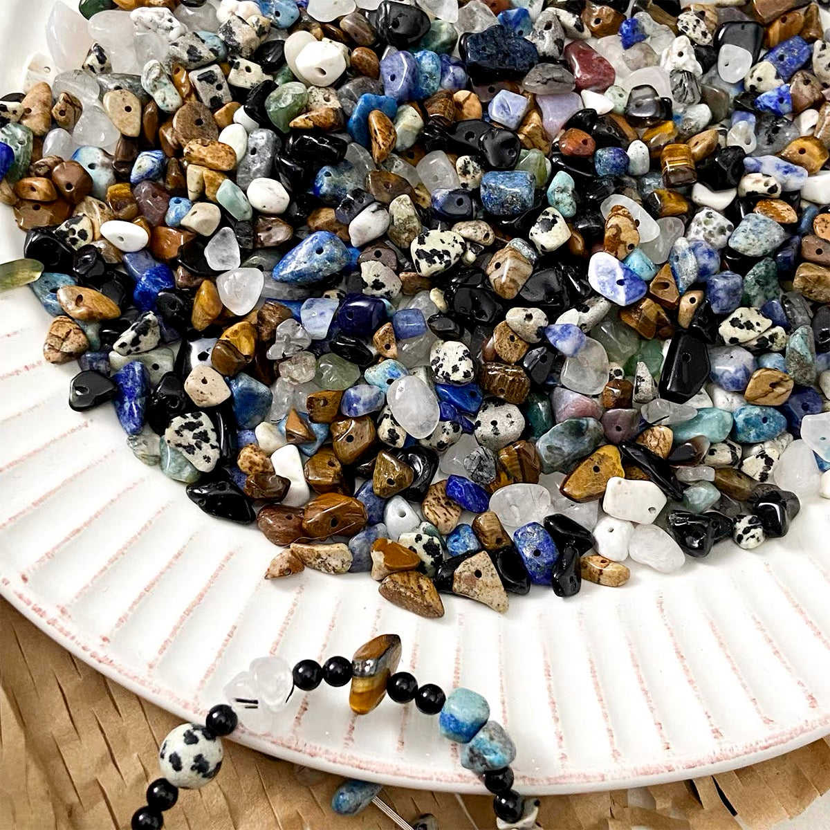 Mixed Natural Stone Beaded String