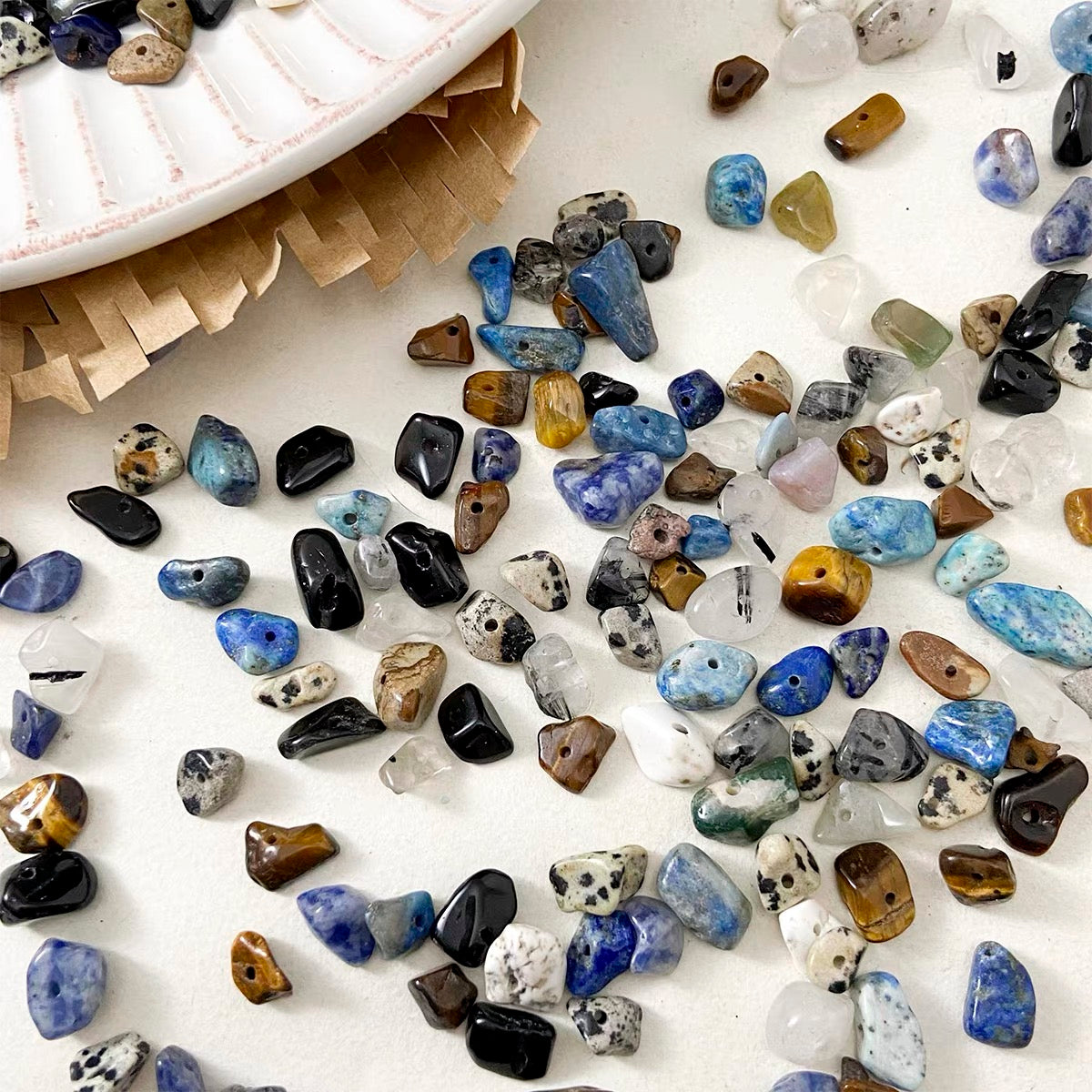 Mixed Natural Stone Beaded String