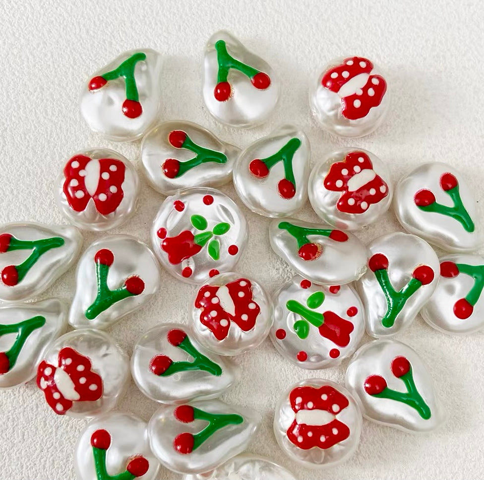 Hand-Painted Irregular Faux Pearl Beaded Strand