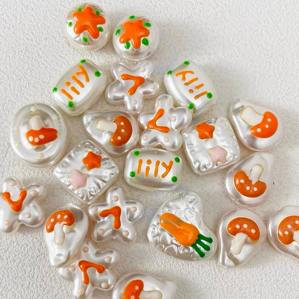 Hand-Painted Irregular Faux Pearl Beaded Strand