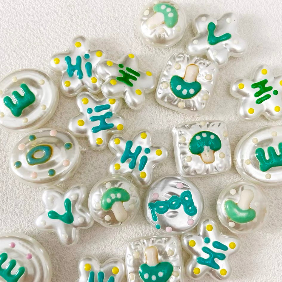 Hand-Painted Irregular Faux Pearl Beaded Strand