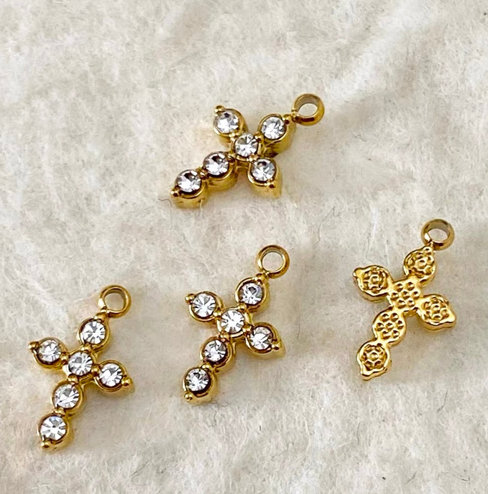 Titanium Steel & Natural Stone Pendant Beaded Strand