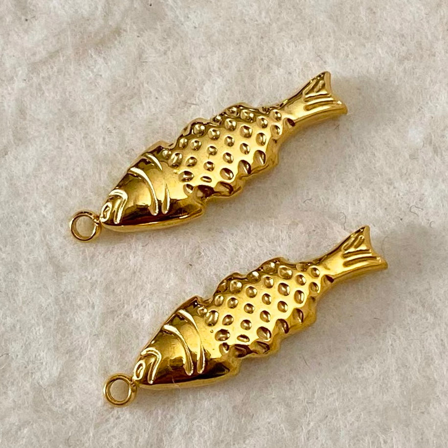 Titanium Steel & Natural Stone Pendant Beaded Strand