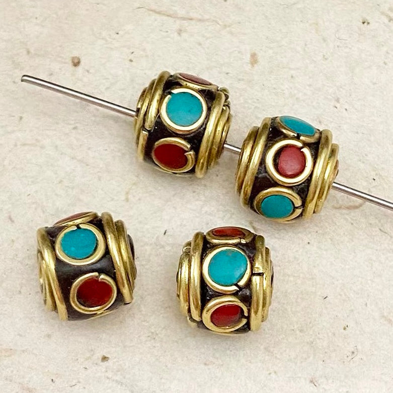 Vintage Handmade Copper Wire Wrapped Beads