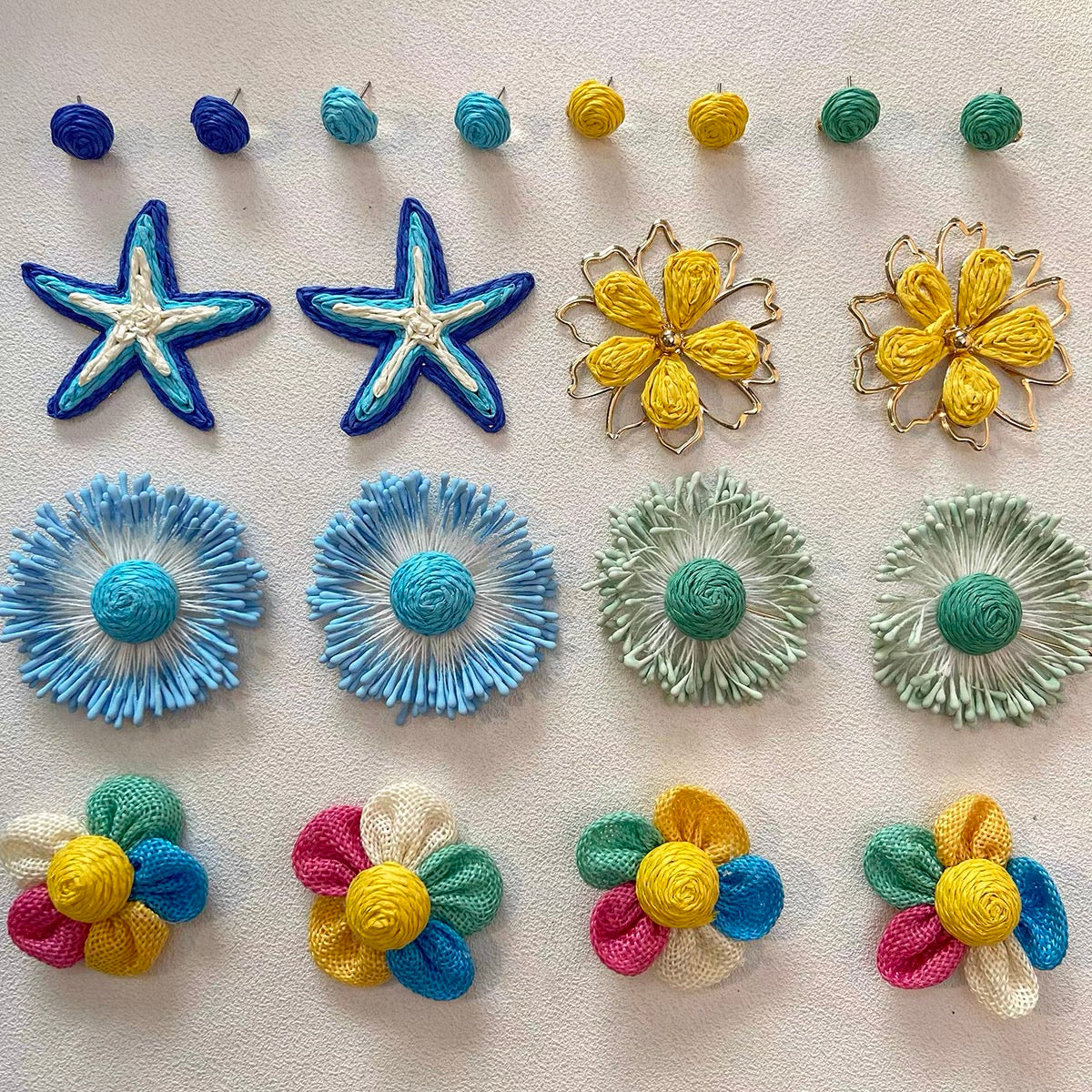 Beach Vacation Handmade Woven Straw Pendant