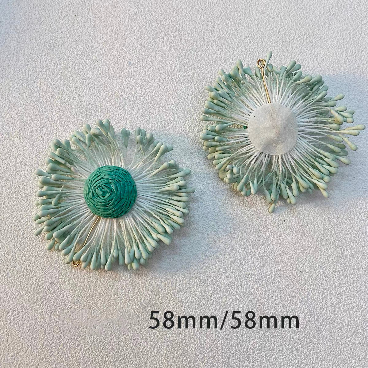 Beach Vacation Handmade Woven Straw Pendant