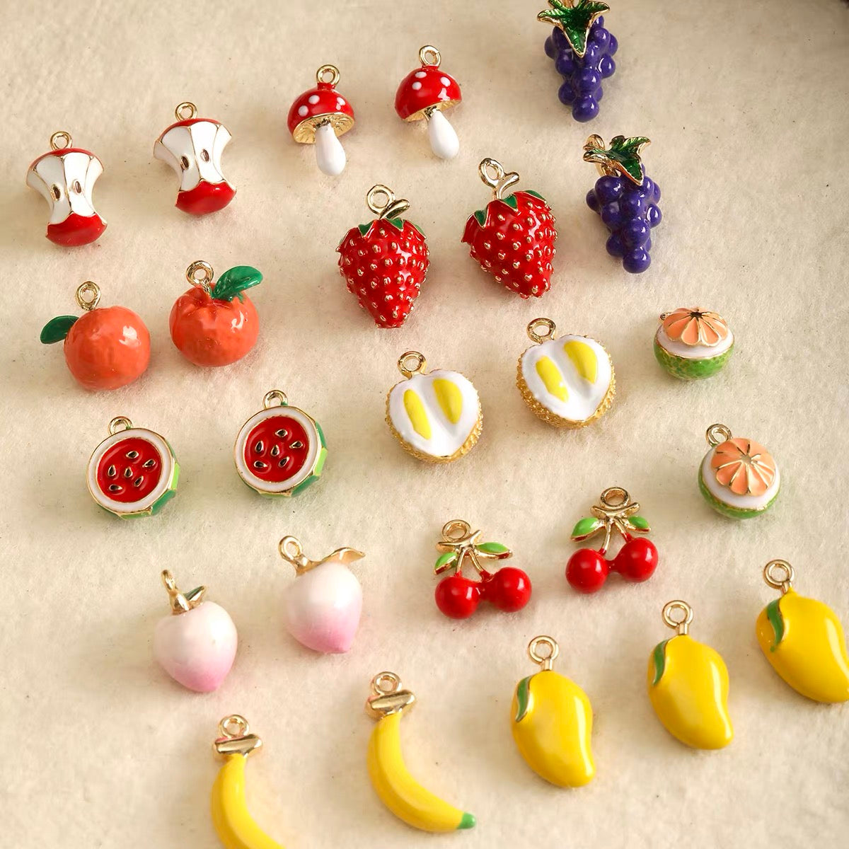 Fruit-Shaped Dripping-Oil Pendant Beads