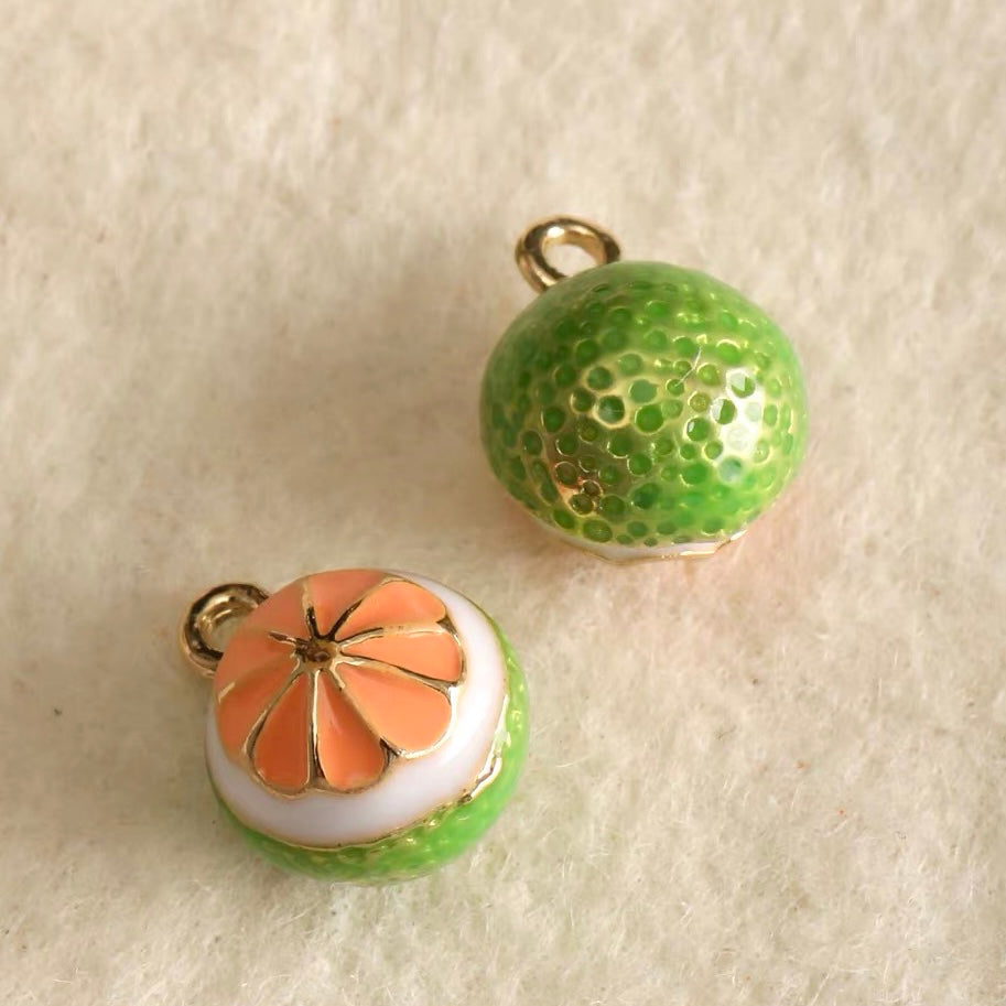 Fruit-Shaped Dripping-Oil Pendant Beads