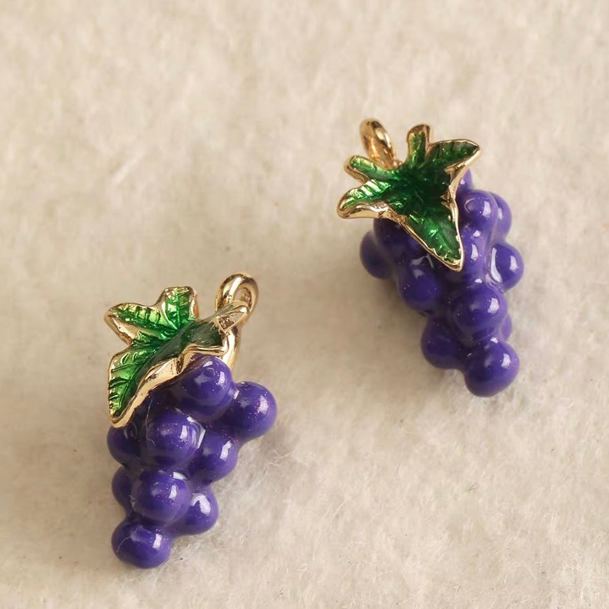 Fruit-Shaped Dripping-Oil Pendant Beads