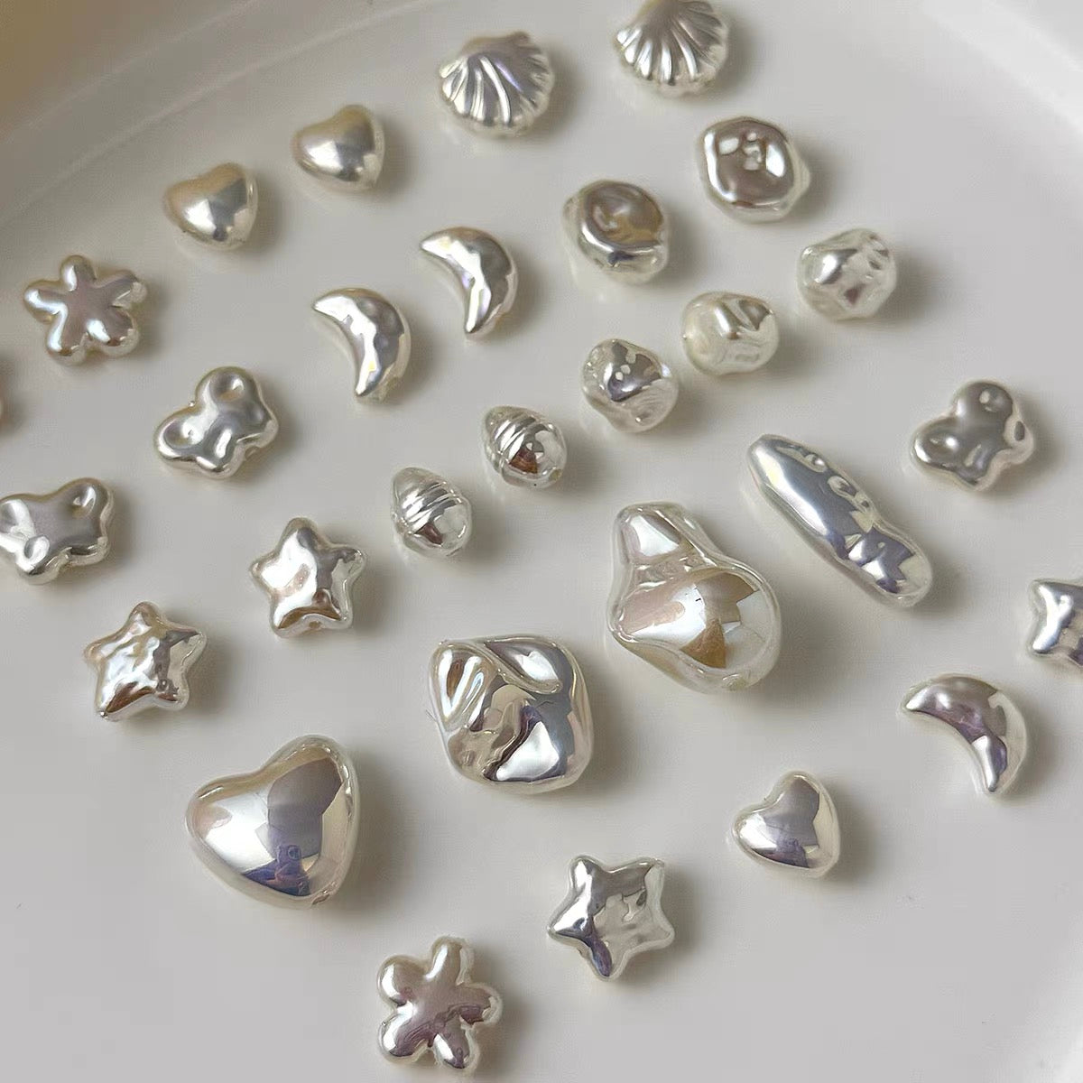 Iridescent High-Shine Irregular Baroque Imitation Pearl Bead