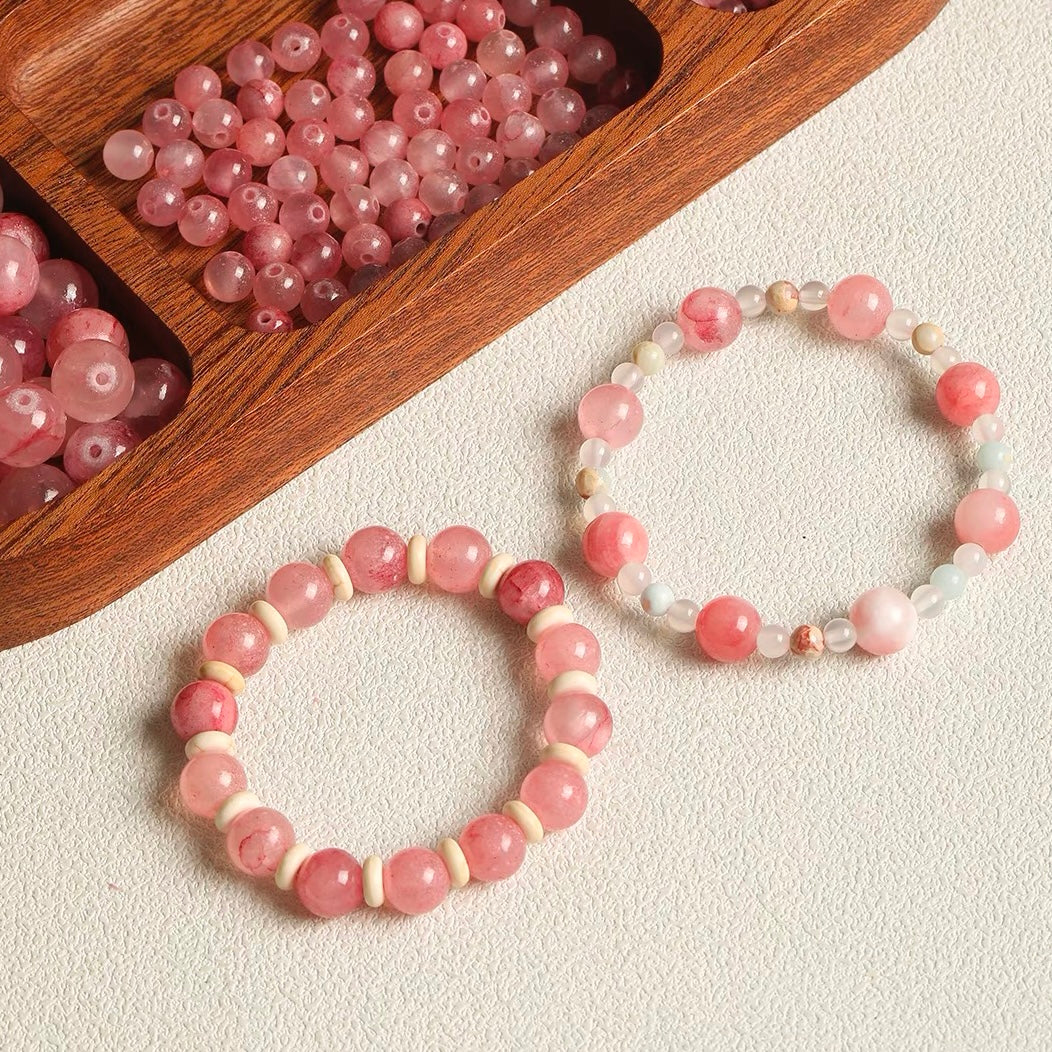 Natural stone powder chalcedony beads