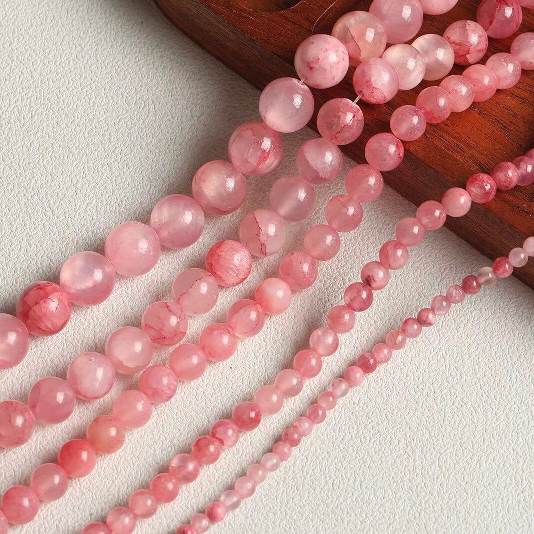 Natural stone powder chalcedony beads