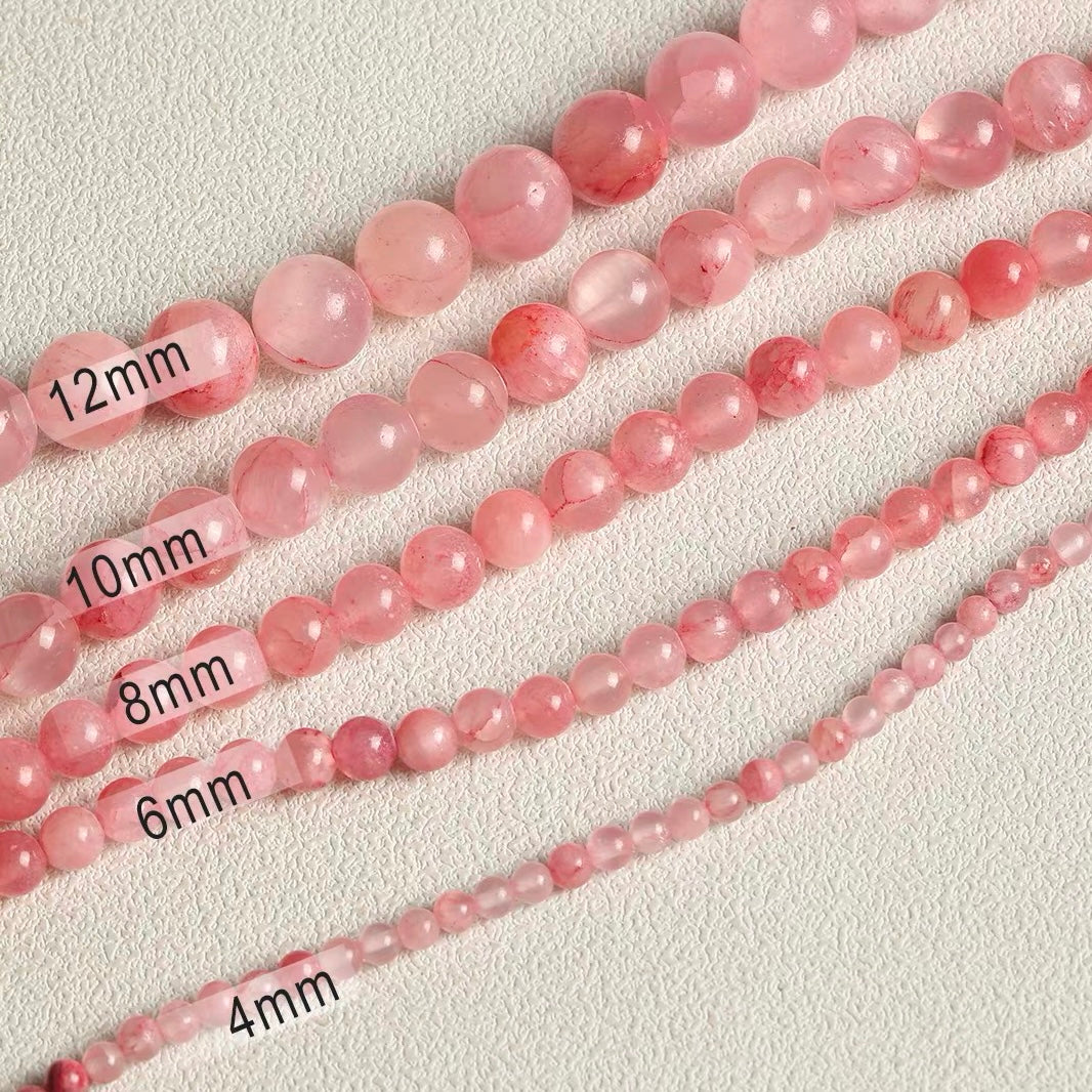 Natural stone powder chalcedony beads