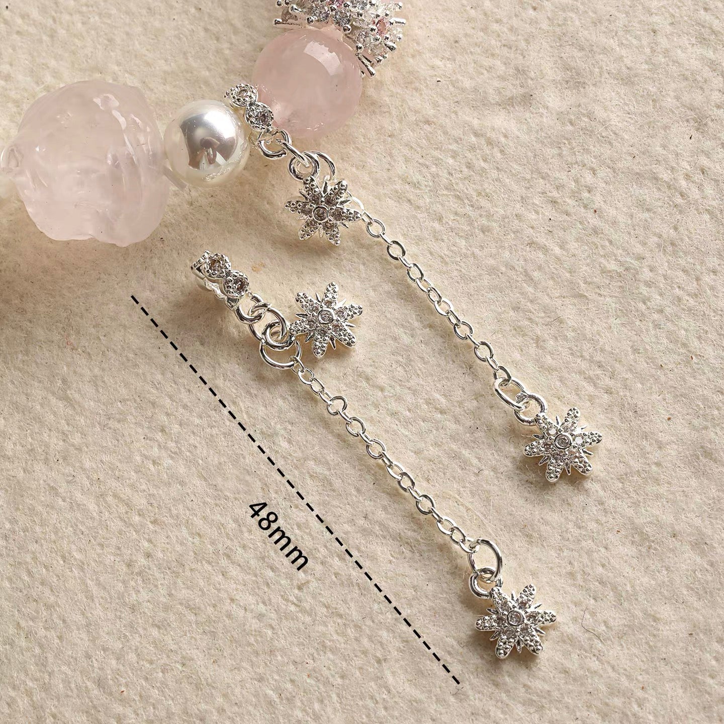 High color-retention copper-plated zircon-embedded bracelet pendant