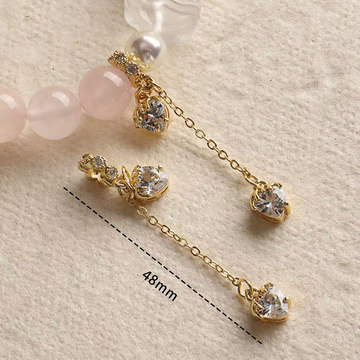 High color-retention copper-plated zircon-embedded bracelet pendant