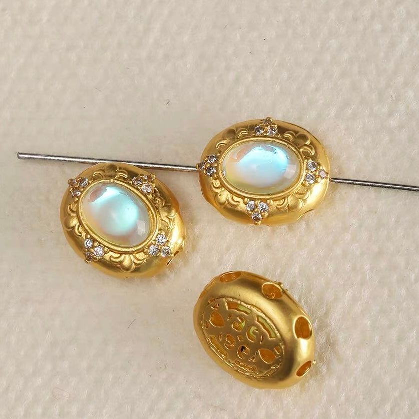 High color-retention placer gold bead