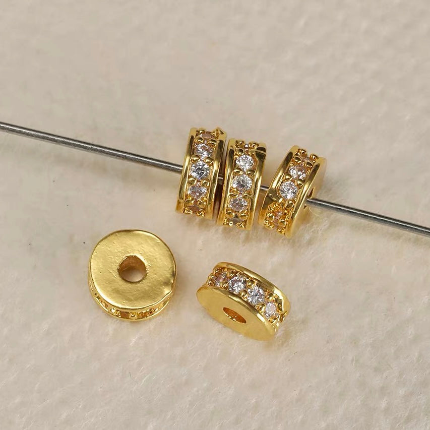 High color-retention placer gold bead