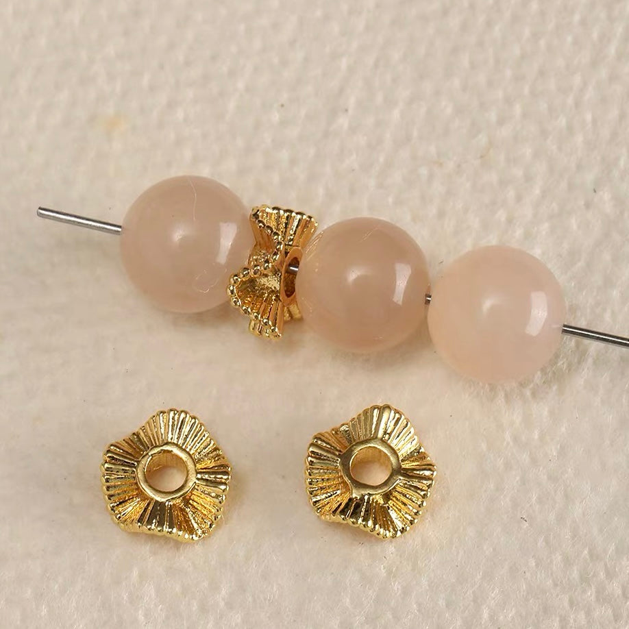 High color-retention placer gold bead