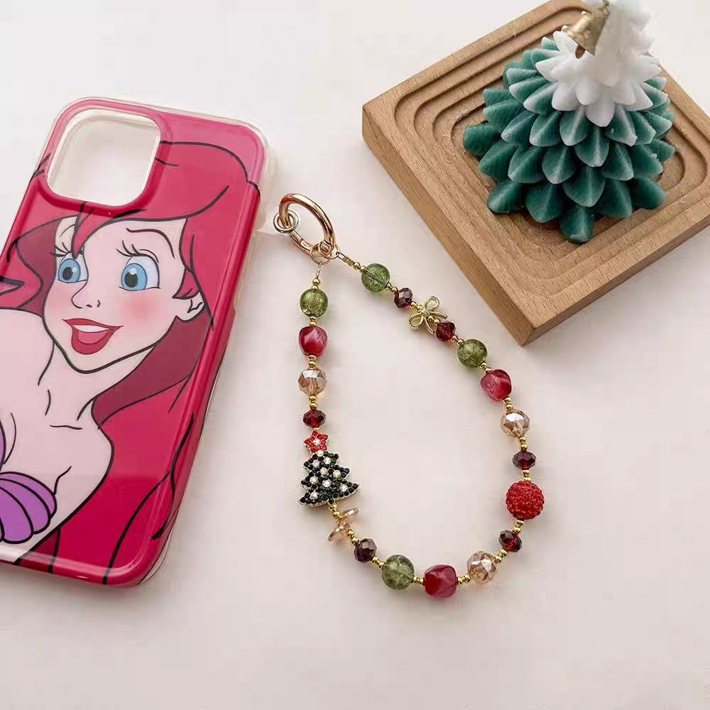 Christmas Full-Diamond Alloy Phone Charm
