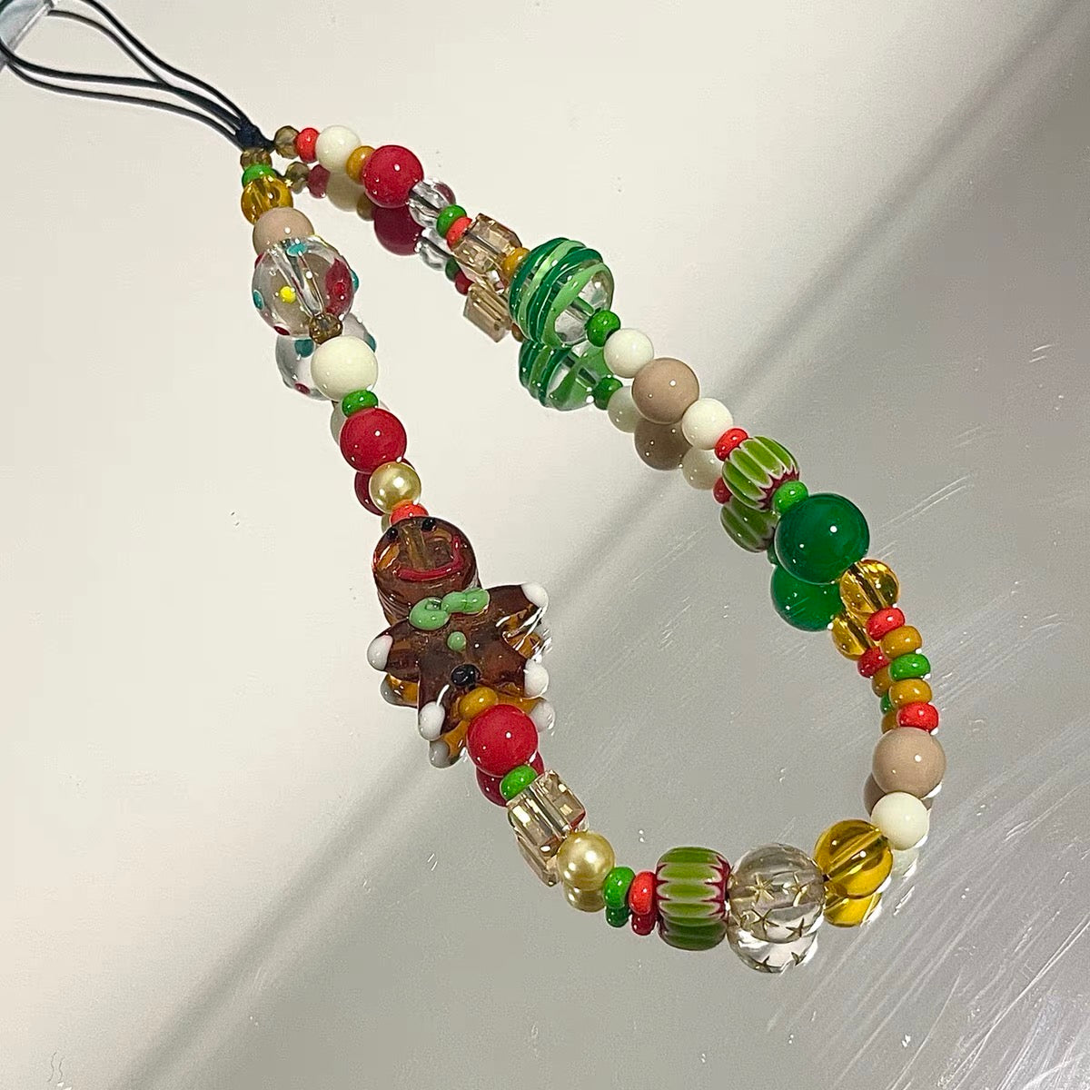 Christmas Tree & Gingerbread Man Phone Charm