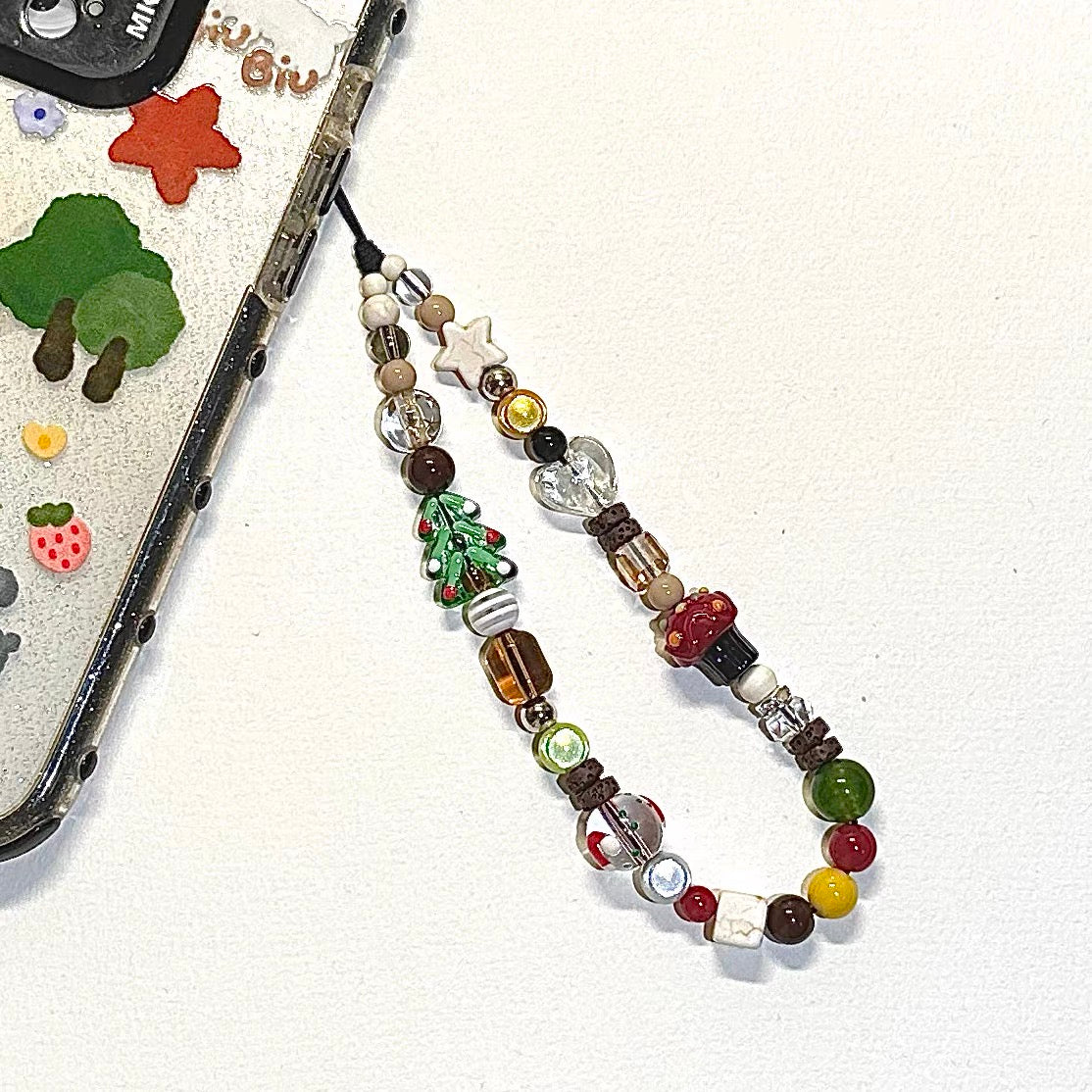 Christmas Tree & Gingerbread Man Phone Charm