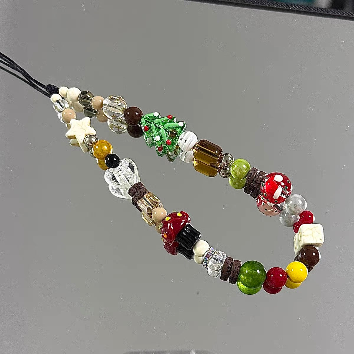 Christmas Tree & Gingerbread Man Phone Charm