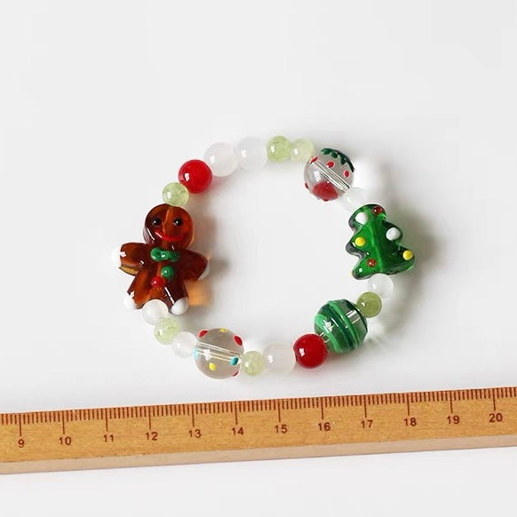 Gingerbread Man & Christmas Tree Bracelet