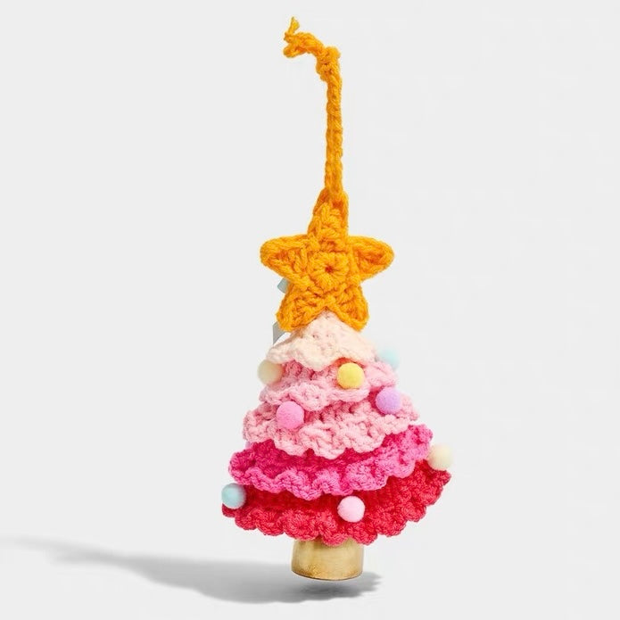 Cute Knitted Christmas Tree Decorative Charm
