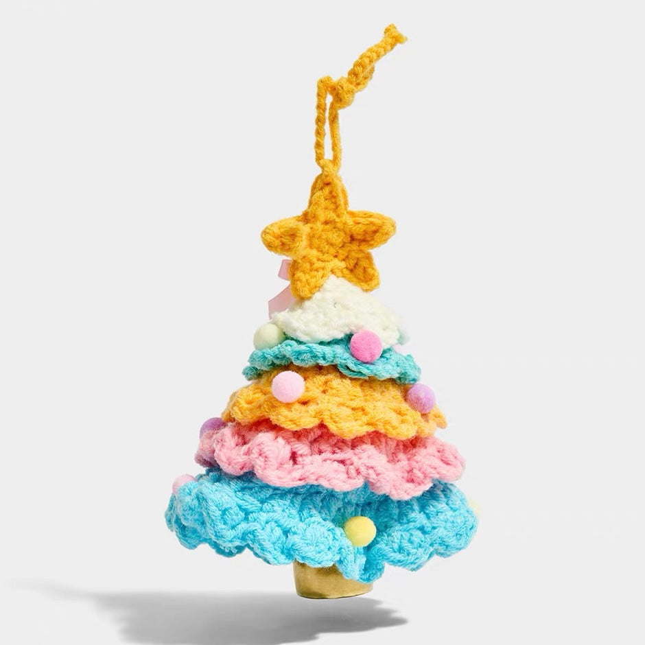 Cute Knitted Christmas Tree Decorative Charm