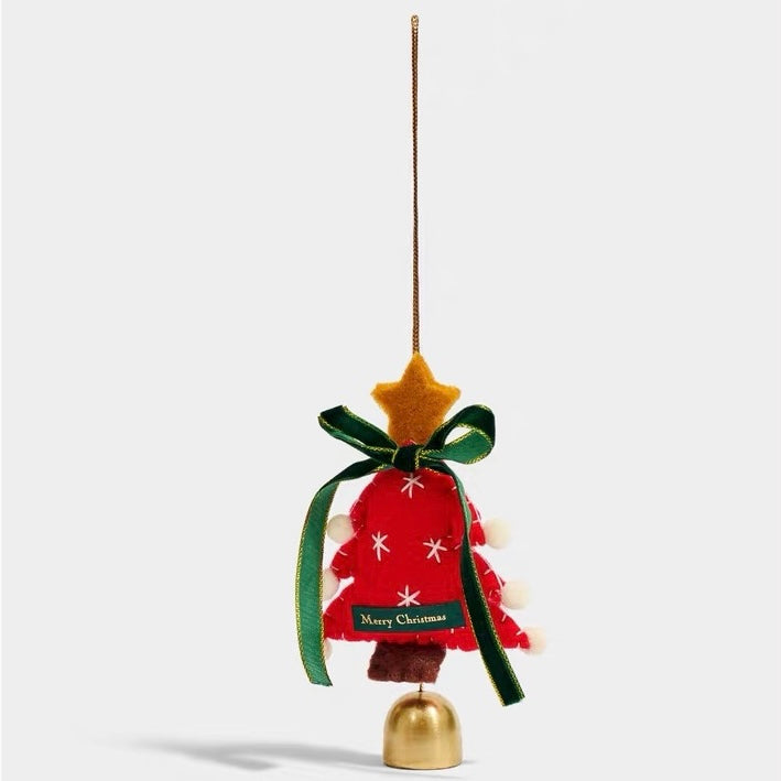 Christmas Tree & Golden Bell Decorative Charm