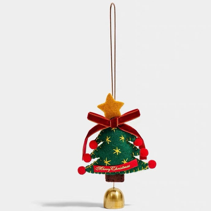 Christmas Tree & Golden Bell Decorative Charm