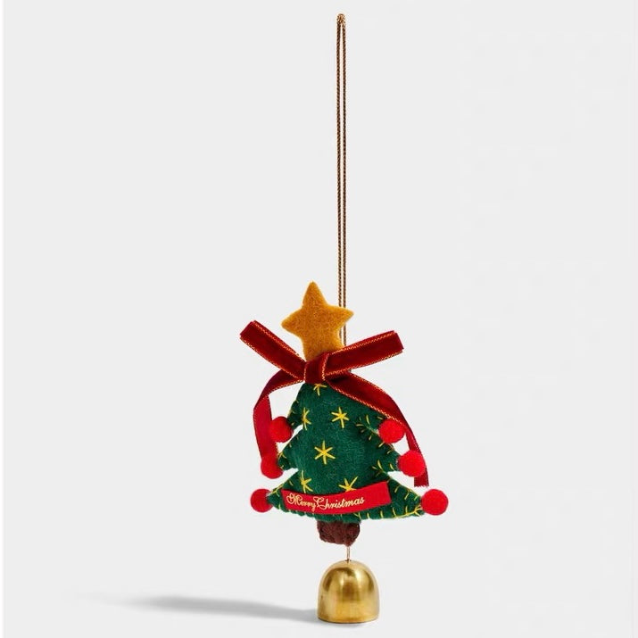 Christmas Tree & Golden Bell Decorative Charm