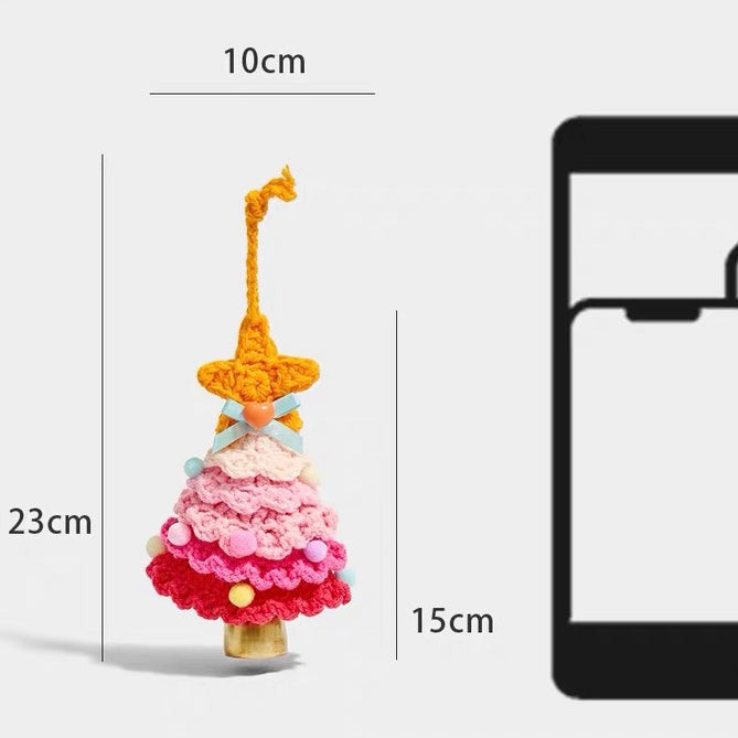 Cute Knitted Christmas Tree Decorative Charm