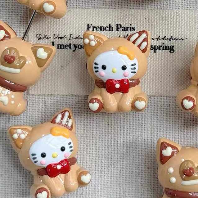HK Cute Hand-painted 3D Doll DIY Beads