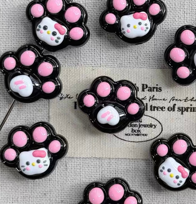 HK Cute Hand-painted 3D Doll DIY Beads
