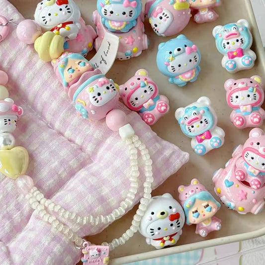 HK Hand-painted Combined 3D Doll DIY Beads