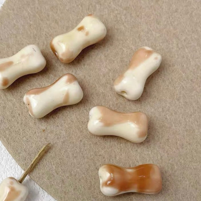 Milk Tea Color Series Ceramic Beads