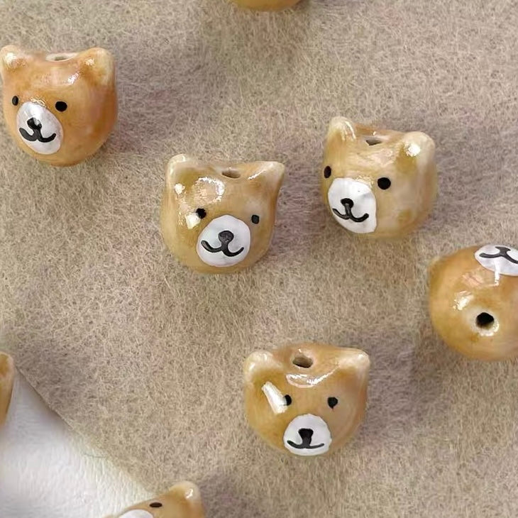 Milk Tea Color Series Ceramic Beads