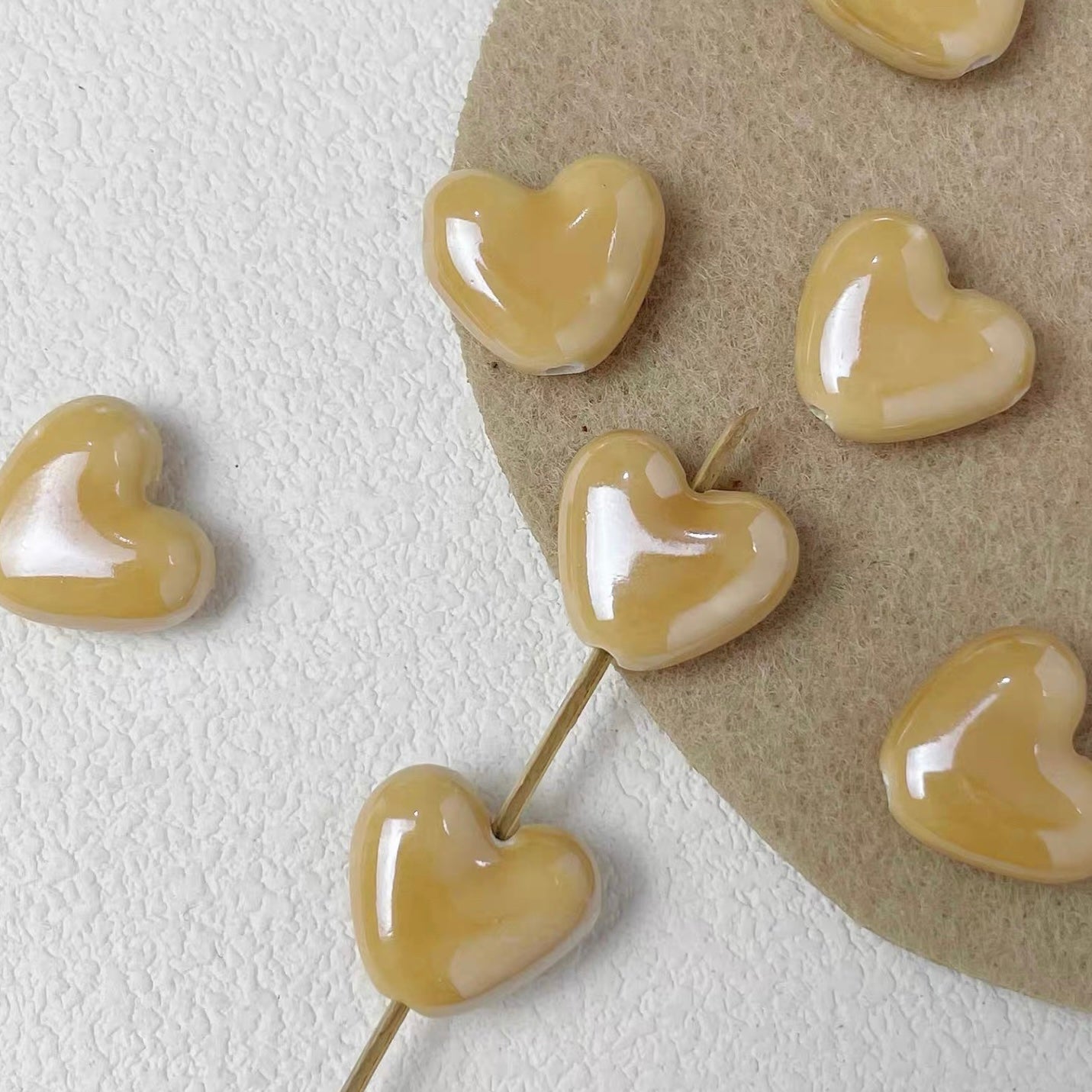 Milk Tea Color Series Ceramic Beads