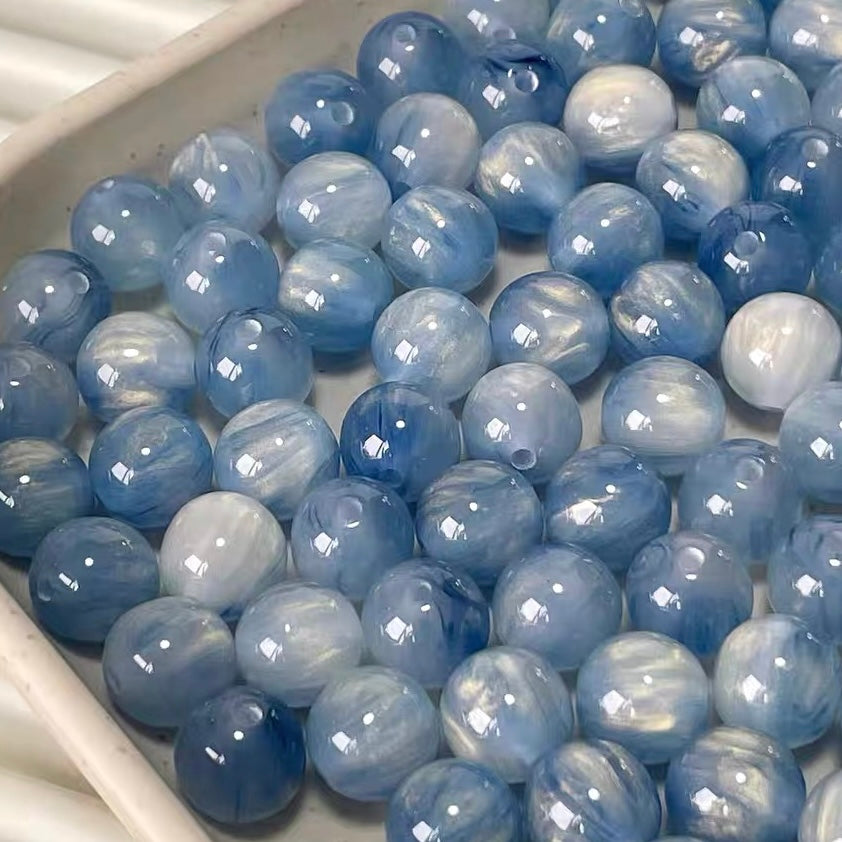 Starry Sky Cat's Eye Acrylic Round Beads