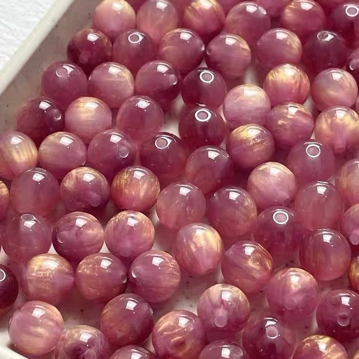 Starry Sky Cat's Eye Acrylic Round Beads