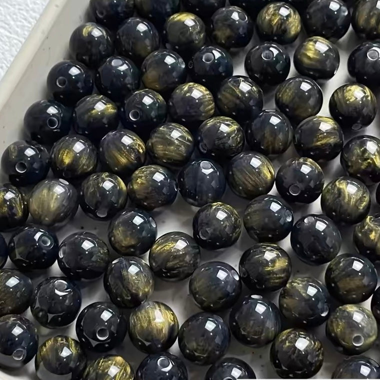 Starry Sky Cat's Eye Acrylic Round Beads