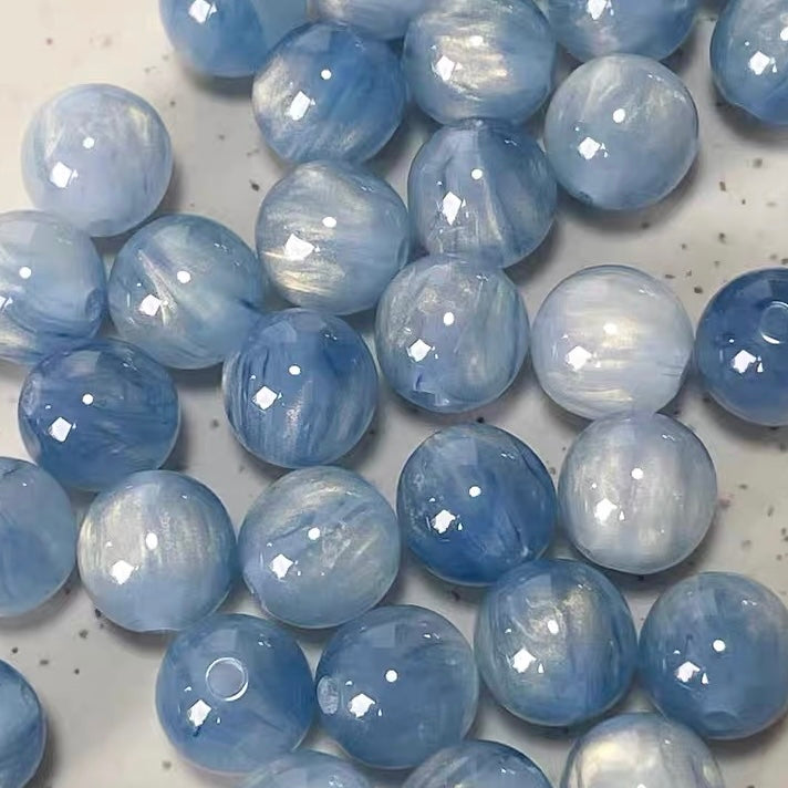 Starry Sky Cat's Eye Acrylic Round Beads