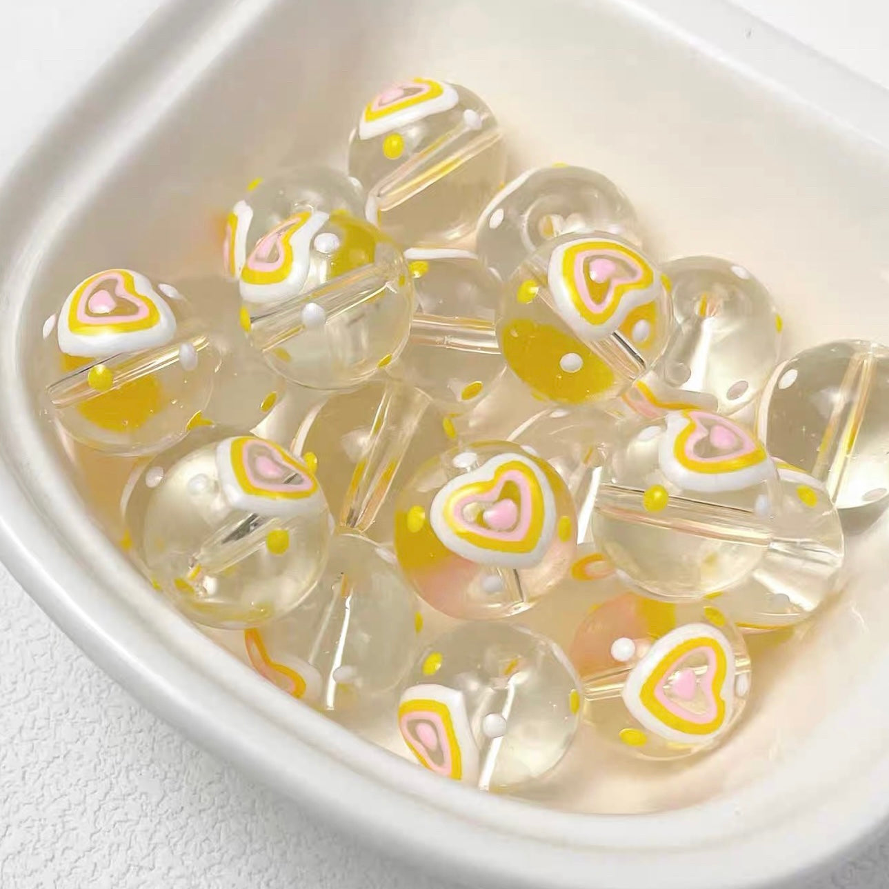 Cute Glass Hand-painted Beads