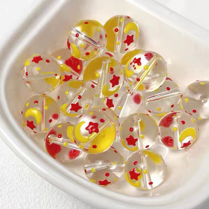 Cute Glass Hand-painted Beads