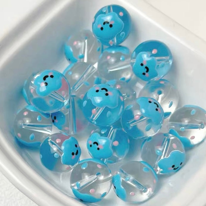 Cute Glass Hand-painted Beads