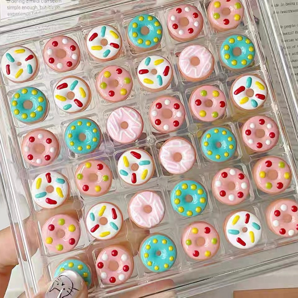 Cute Donut Glass Beads