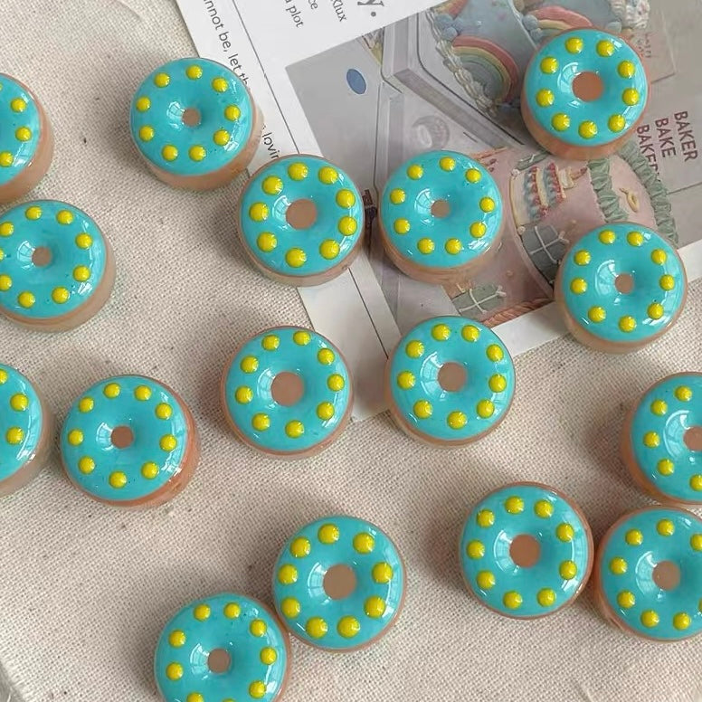 Cute Donut Glass Beads